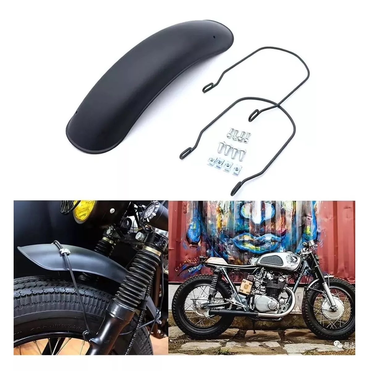 Salpicadera Universal Moto Delantera Para Llantas De 16-18''