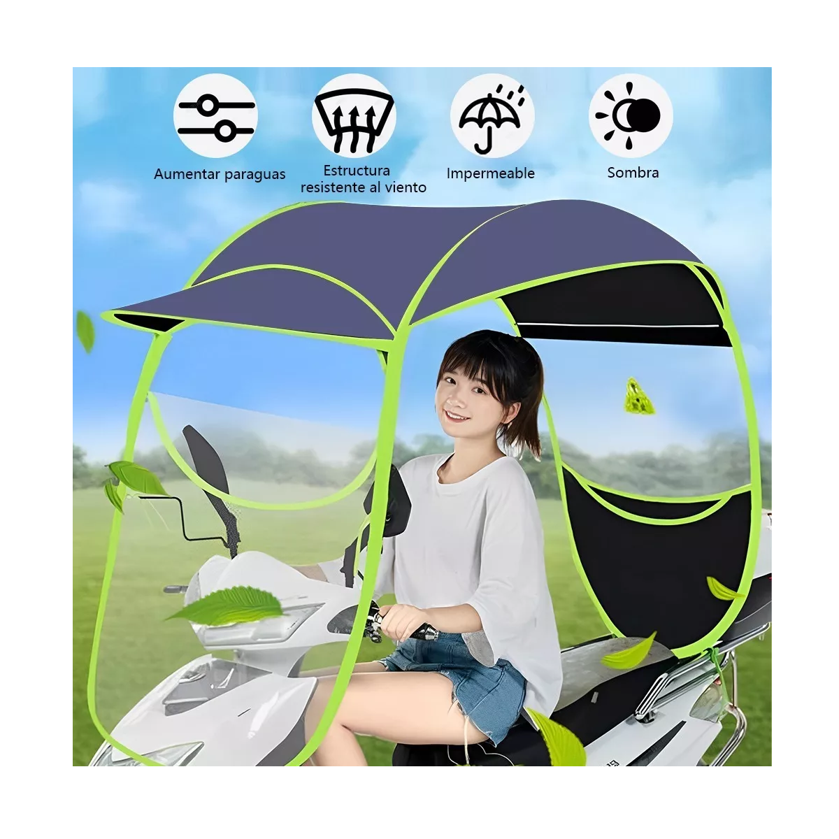 Funda Para Motos Toldo Cubresol Impermeable Motocicletas