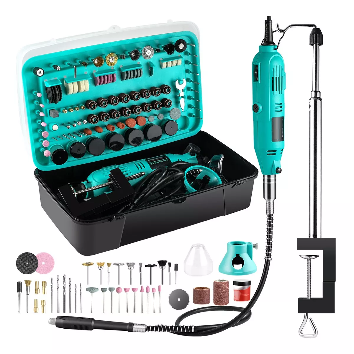 Mini Taladro Mototool Eléctrico Con 215 Pzas Accesorios