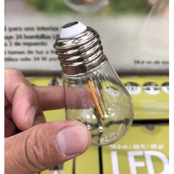 Serie de Luces Led Vintage 24 focos para exterior 14.6 metros