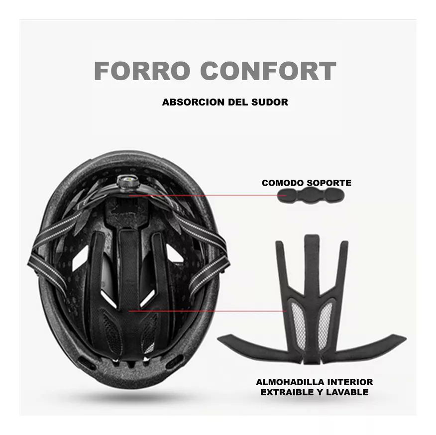 CASCO PARA CICLISMO DE RUTA, URBANO LIGERO UNISEX ROCKBROS