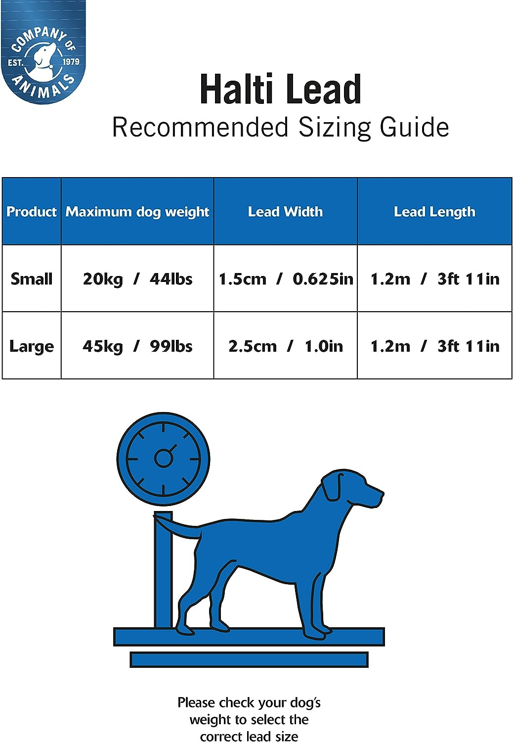 HALTI Correa de Adiestramiento Azul (1.2m largo, 1.5cm ancho)