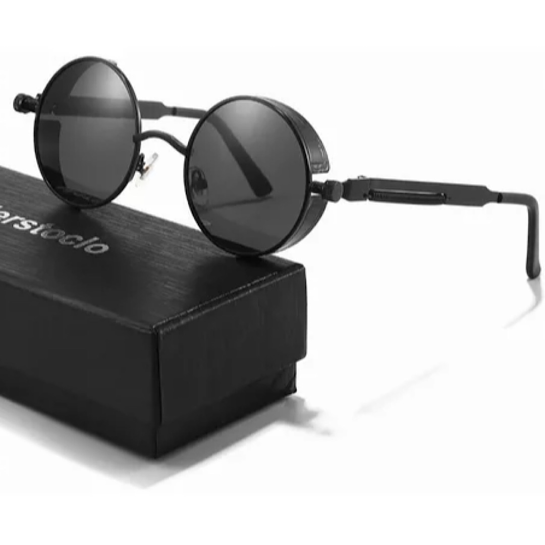 Lentes Sol Uv-400 Redondos Steampunk Unisex Matsuda Iron Man