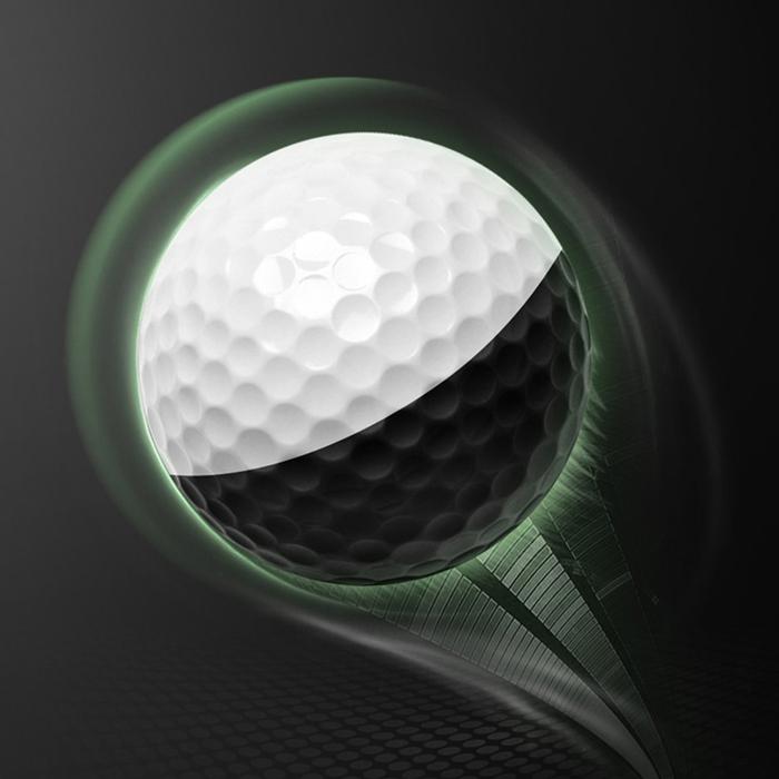 Pelotas de golf resistentes MXLFB-002-5 2 Pzas 4cm Diámetro Golf Minigolf Caucho Sintético Blanco y Negro, GolfBicolor