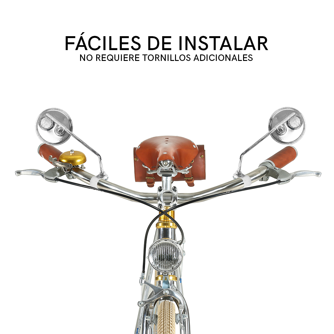 Espejos Bicicleta Retrovisores Redondos Con Reflejante