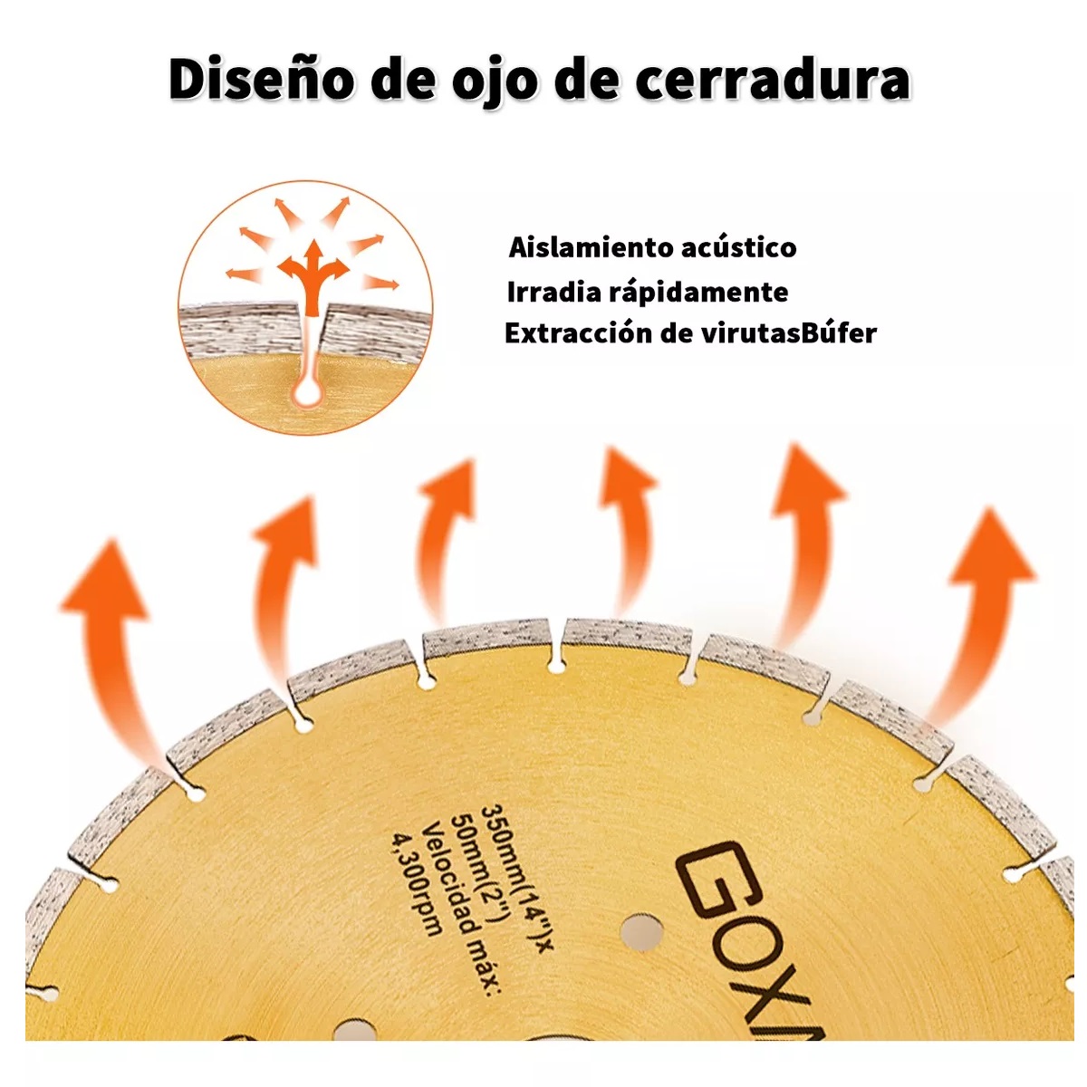  Disco De Corte Diamante Para Concreto Hormigón 14"