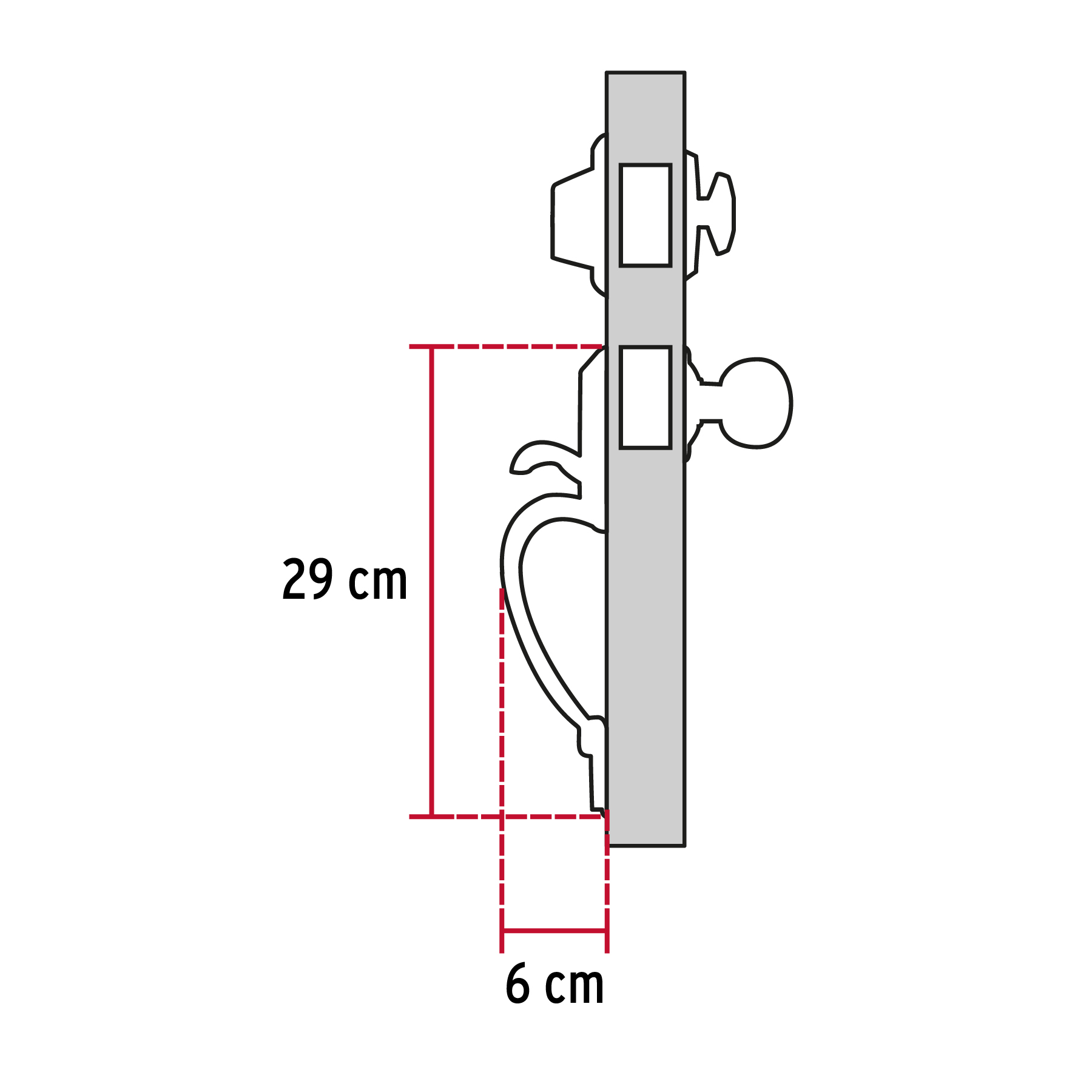 DOBLE JALADERA, PERILLA Y CERROJO LLAVE-MARIPOSA, BRILLANTE HERMEX 43026