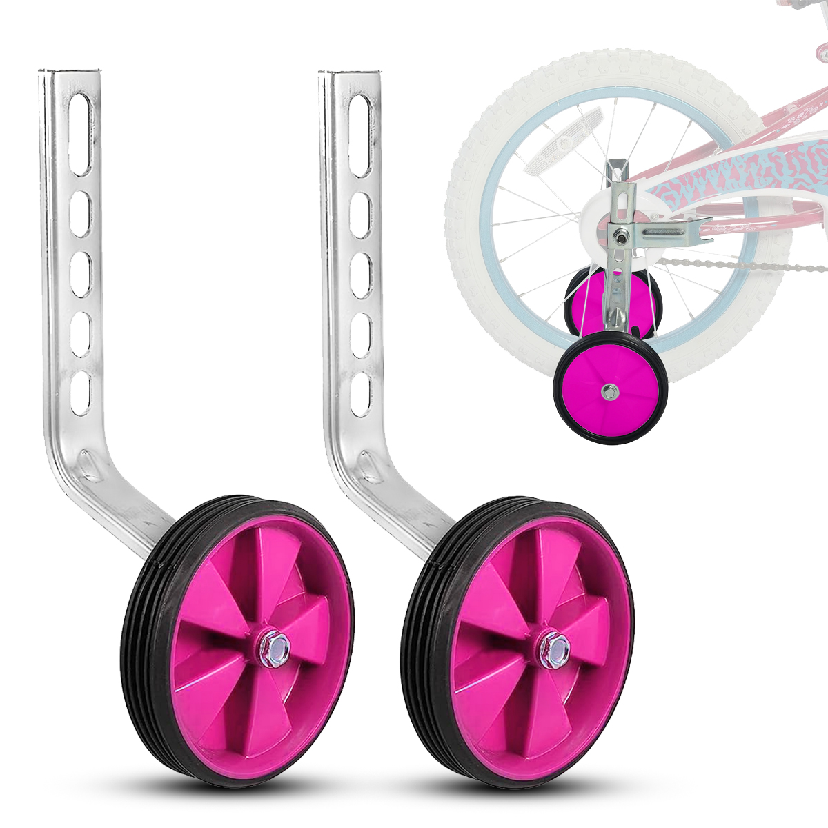 Llantitas Llantas Entrenadoras Bicicleta R12-20 Rosas