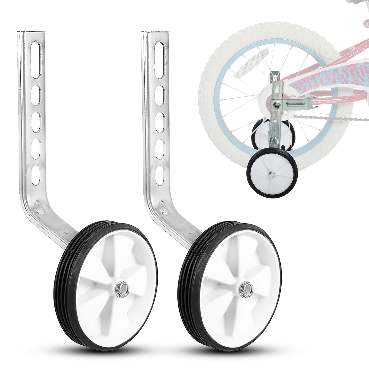 Llantitas Llantas Entrenadoras Bicicleta R12-20 Blancas