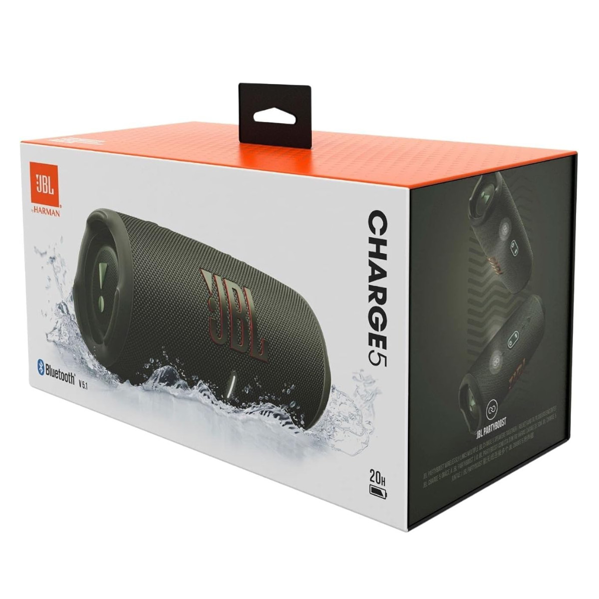 Bocina JBL Charge 5 Bluetooth Impermeable IP67 20 Horas Verde Bosque