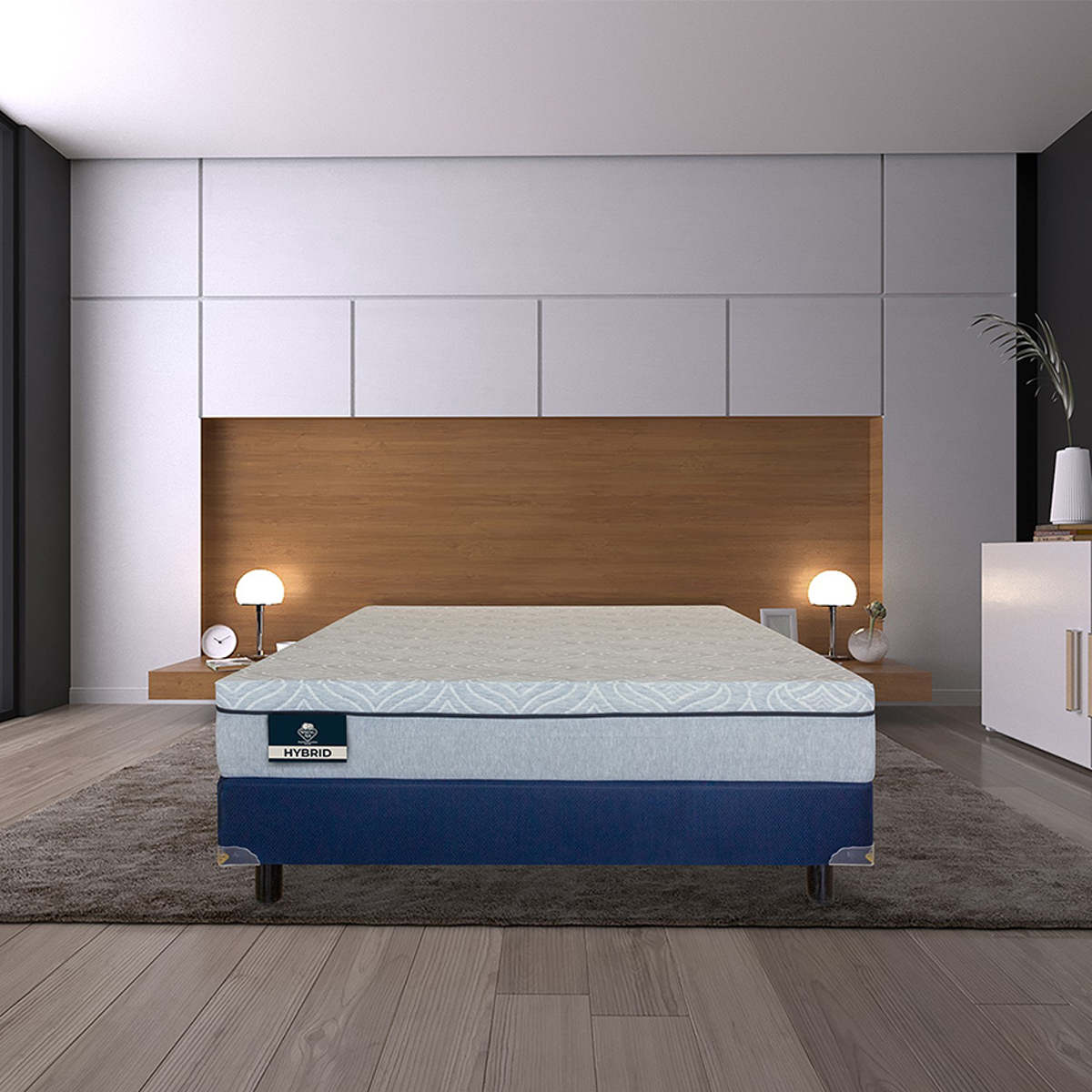 Colchón en Caja Dreams in a Box Spring Air Hybrid King Size.