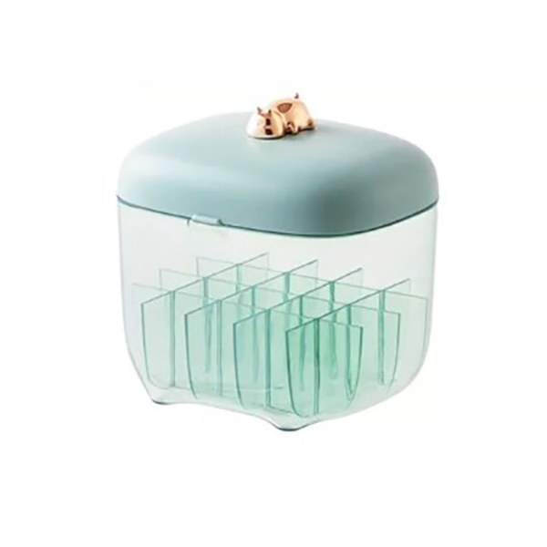 Caja organizador de maquillaje con espejo para lápiz labia ipstick  rimel brillos para 16 labiales