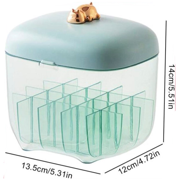 Caja organizador de maquillaje con espejo para lápiz labia ipstick  rimel brillos para 16 labiales