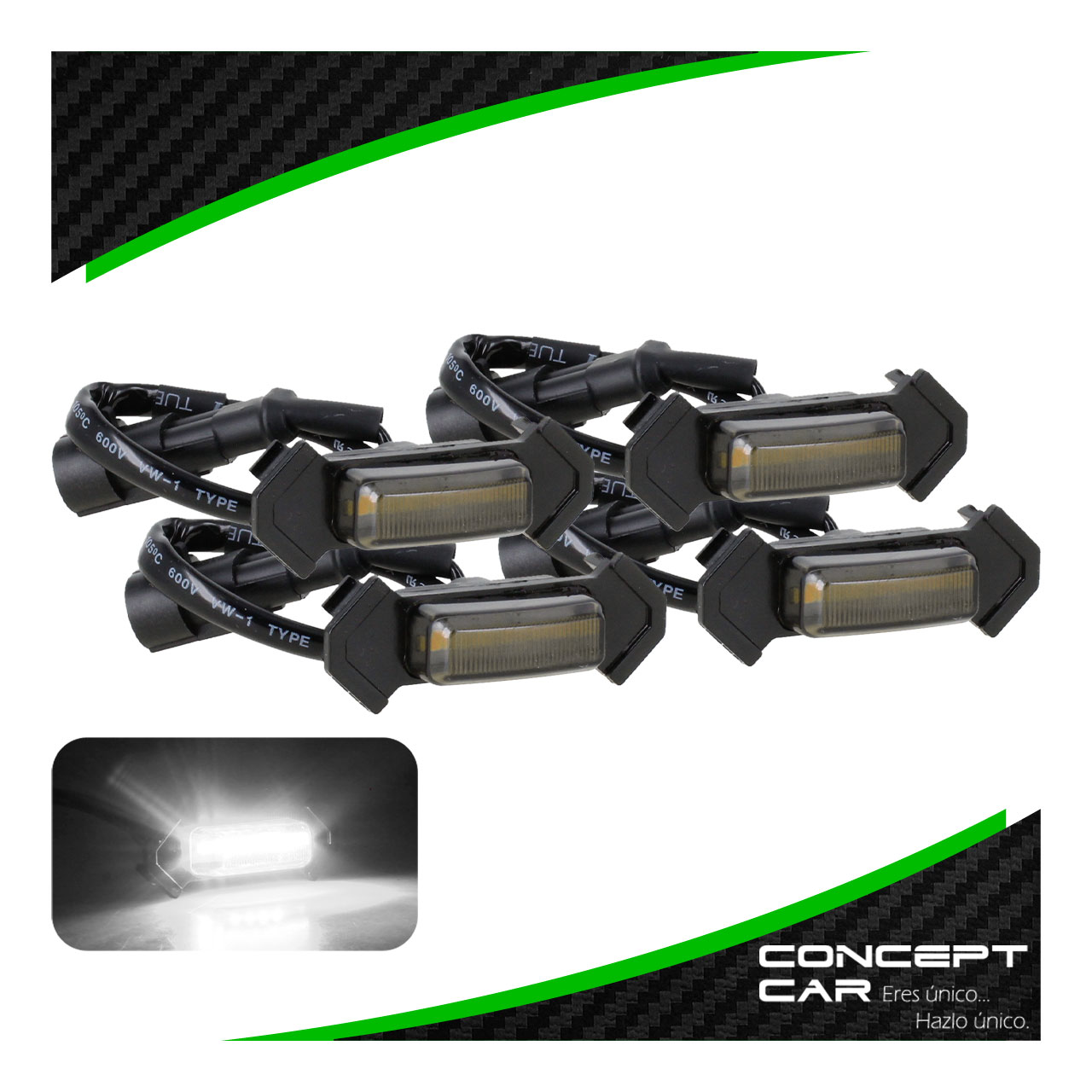 Kit 4 Luces 6 Led Parilla Camioneta Tipo Tacoma Universal