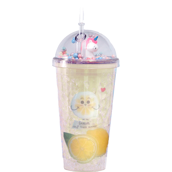 Vaso hidrogel diseño con unicornios novedad y de moda con luz led 500ml