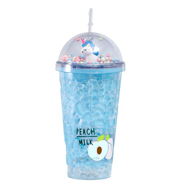 Vaso hidrogel diseño con unicornios novedad y de moda con luz led 500ml