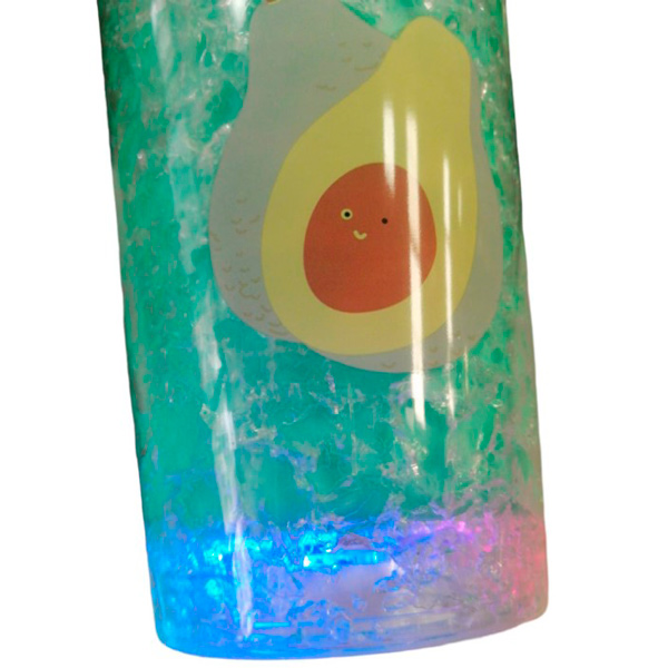 Vaso hidrogel diseño con unicornios novedad y de moda con luz led 500ml