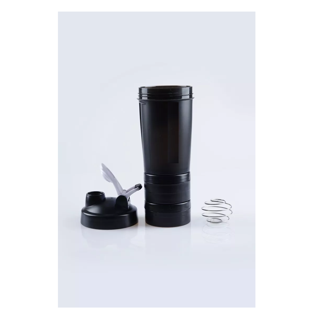 Vaso Mezclador Shaker Pastillero Separadores Proteina Gym Negro