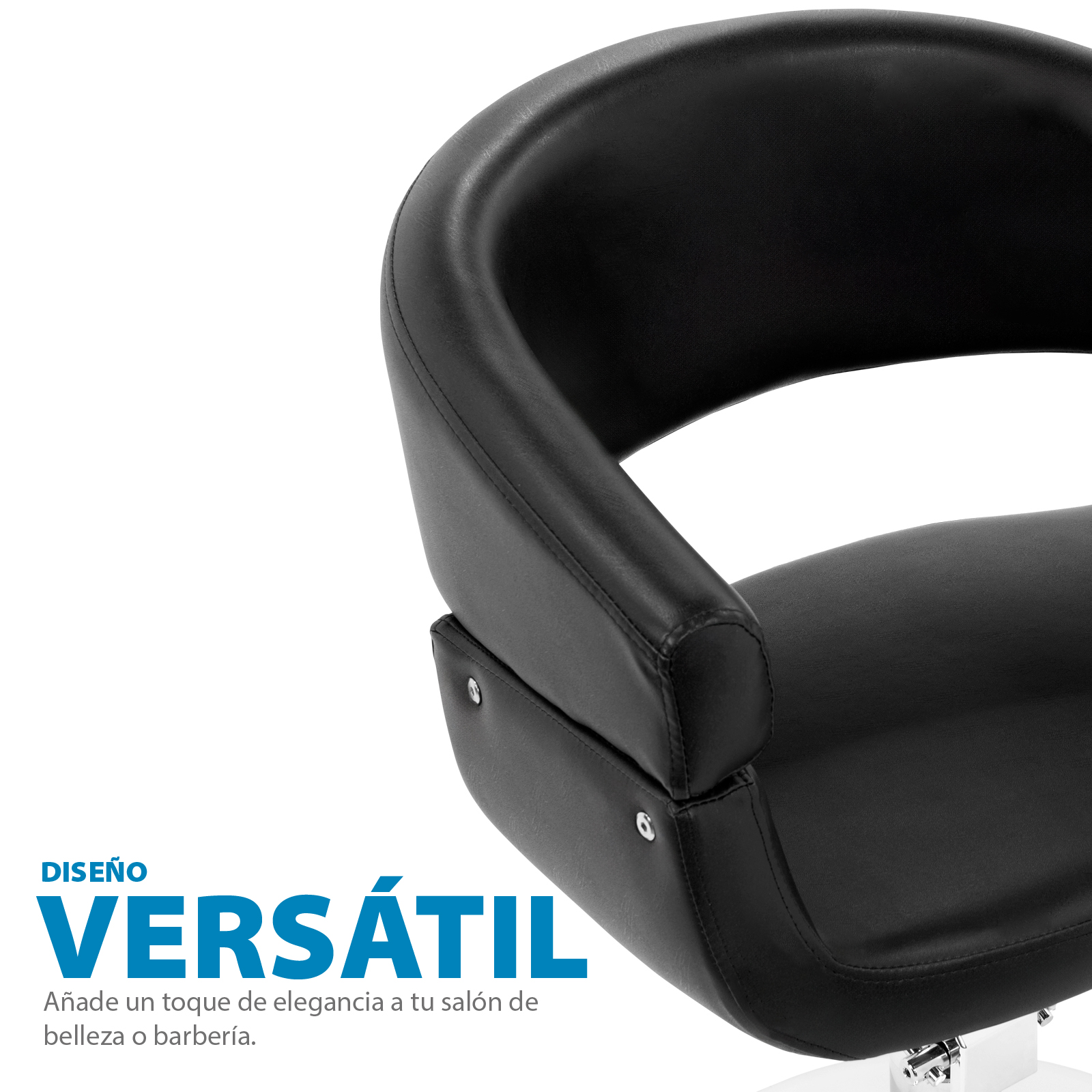 Silla de Peluquería Onof Estilo Minimalista Base Redonda con Bomba Hidráulica