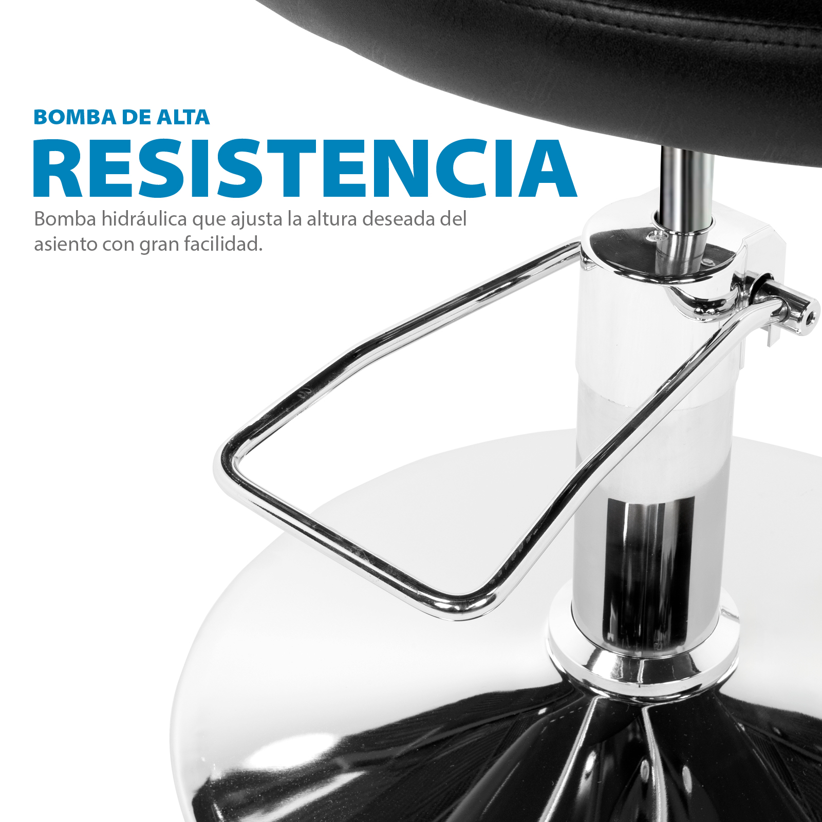 Silla de Peluquería Onof Estilo Minimalista Base Redonda con Bomba Hidráulica