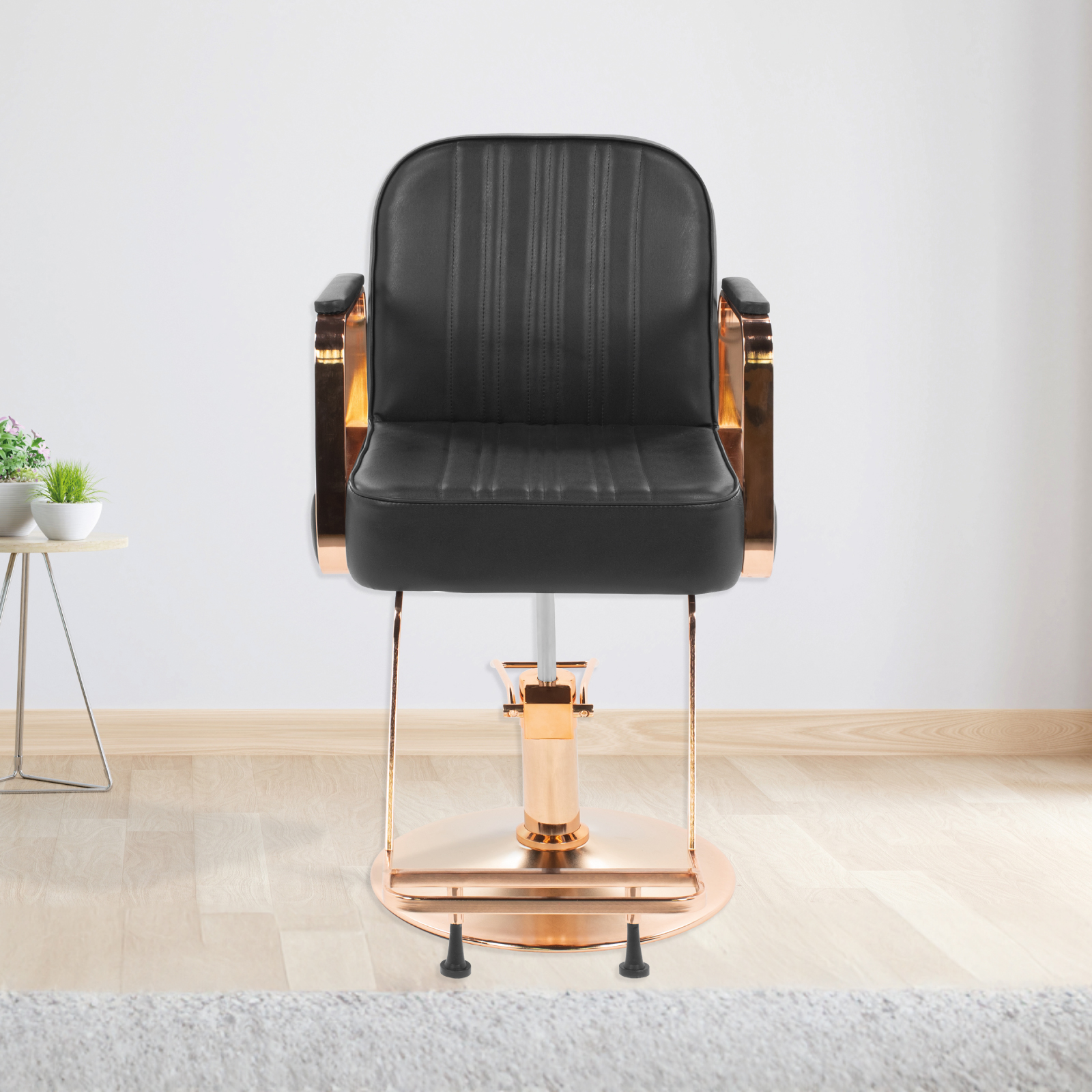Silla Premium de Barberia Onof  Asiento Giratorio 360 Grados Altura Ajustable Base Redonda