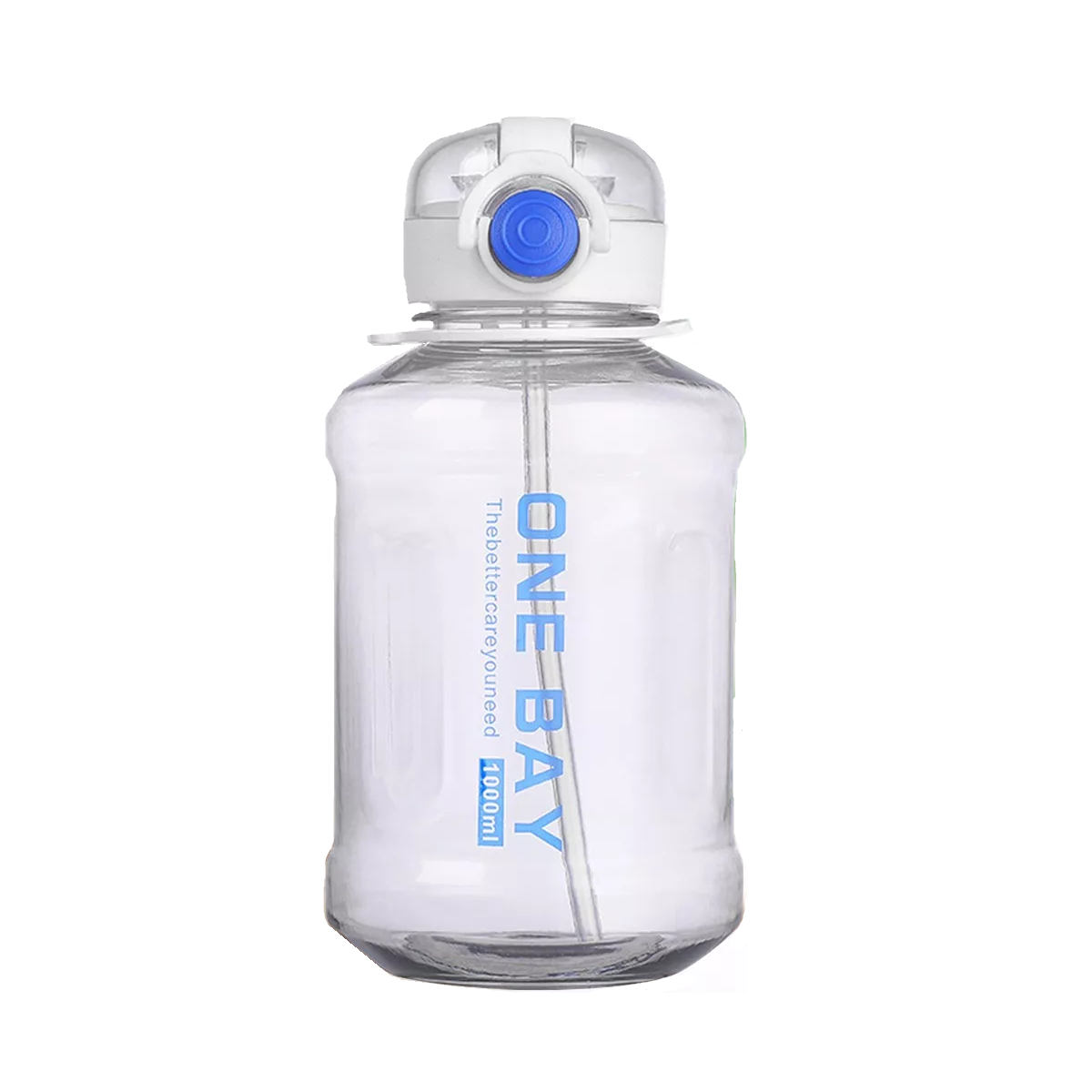  Botella de agua de fitness de 1.5 L, botella de agua de  gradiente de moda, saludable, de gran capacidad, deportiva, de plástico,  portátil, para viajes al aire libre, botellas de agua