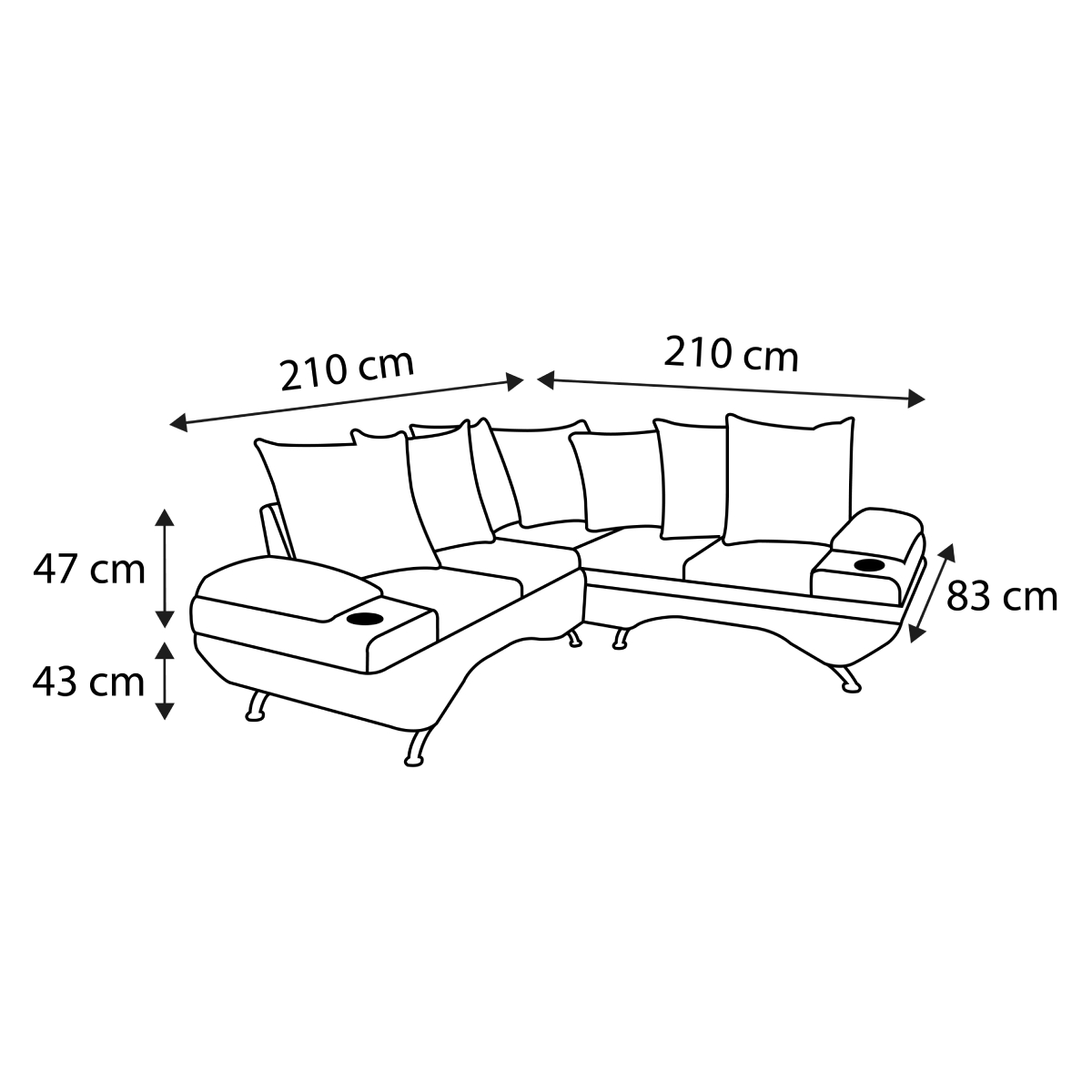 Sala Esquinera Minimalista Moderna Sillón Esquinero Sofá