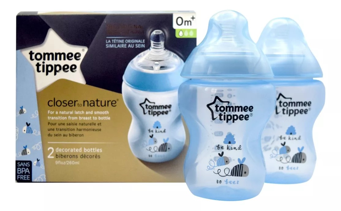 Set 2 Biberones Decorados Anticólico Tommee Tippee 0m+