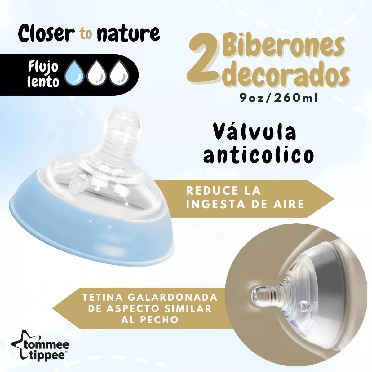 Set 2 Biberones Decorados Anticólico Tommee Tippee 0m+