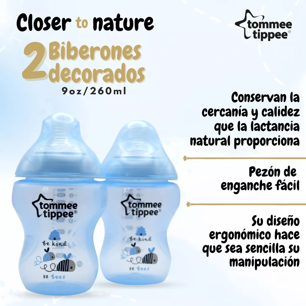 Set 2 Biberones Decorados Anticólico Tommee Tippee 0m+