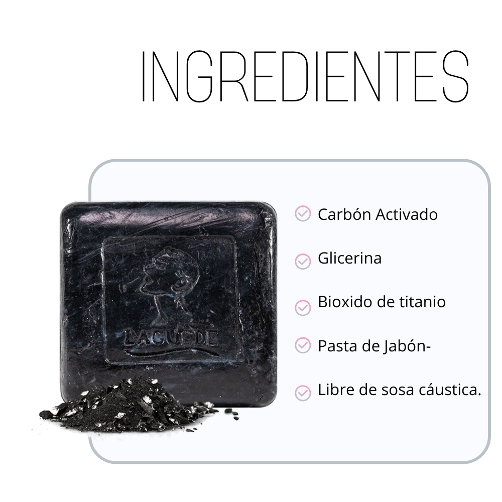 Kit Facial Anti-Puntos Negros Aclarante Crema Día + Gel Noche + Jabón Carbón Activado Laguede Piel Mixta/Grasa