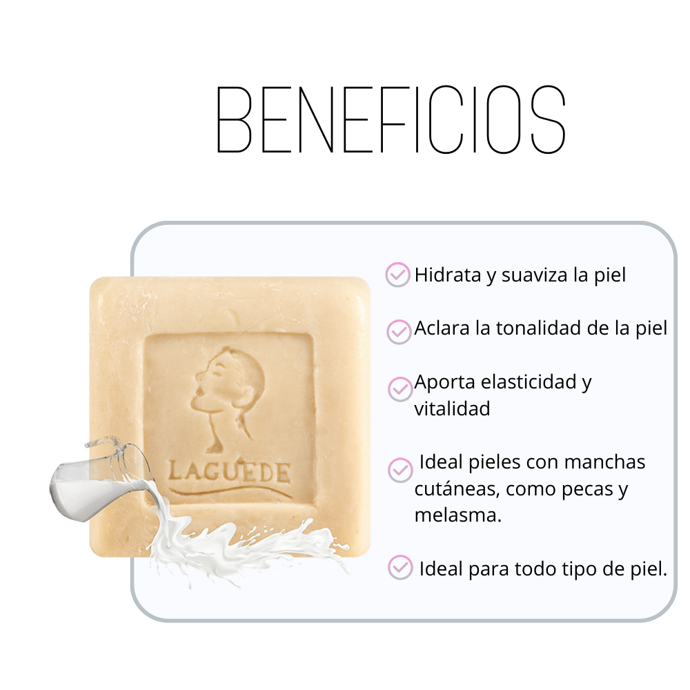 Kit Facial Aclarante Anti-edad Crema Día + Gel Noche + Jabón Leche de Burra Piel Seca/Normal