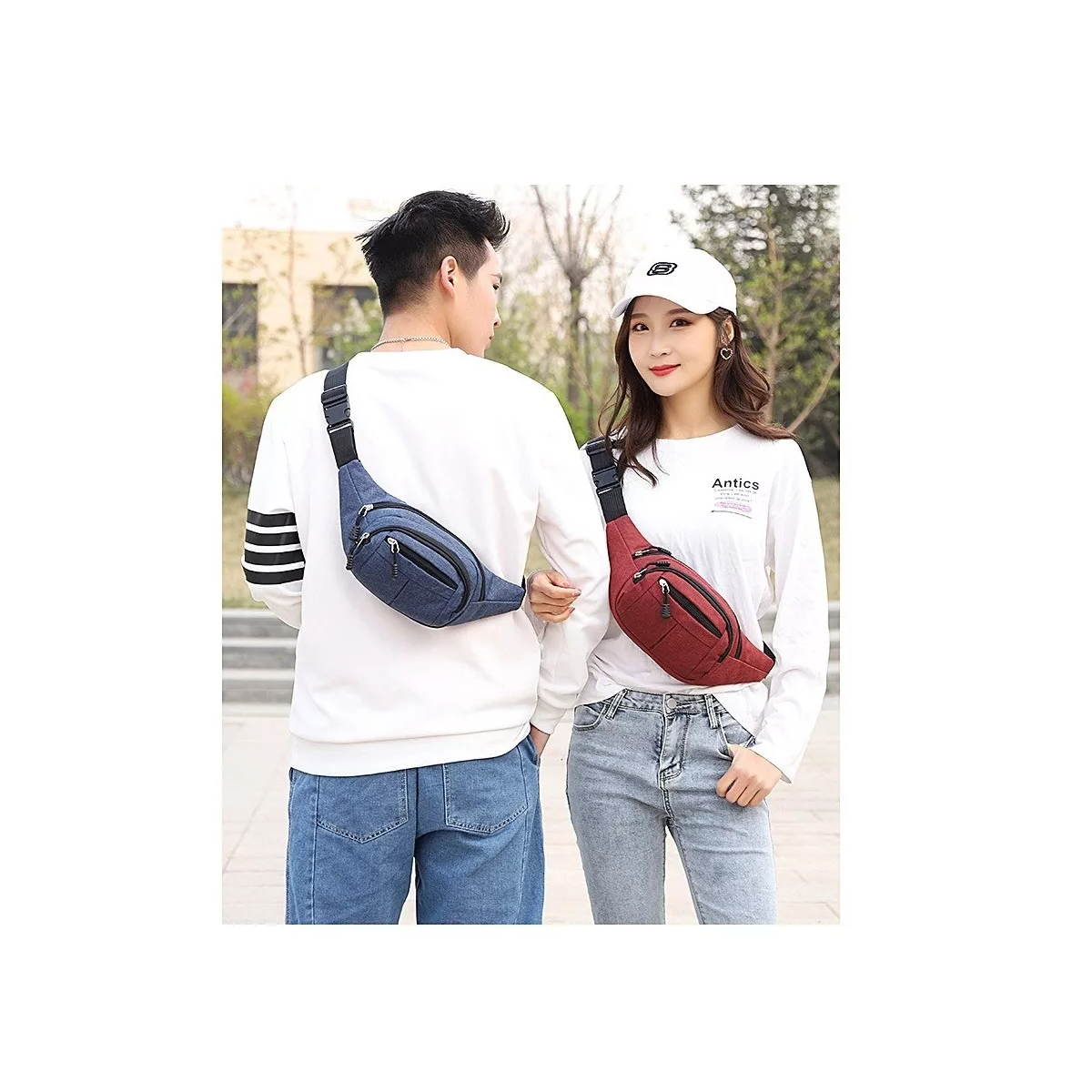 Mochila Cangurera Deportiva  Rojo