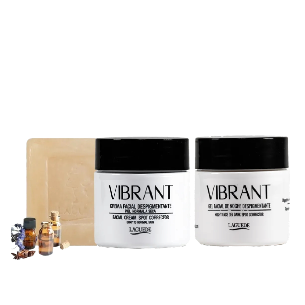 Kit Pieles Sensibles y Rosácea Crema Día + Gel Noche + Jabón Complejo 6 Laguede Piel Seca/Normal  .