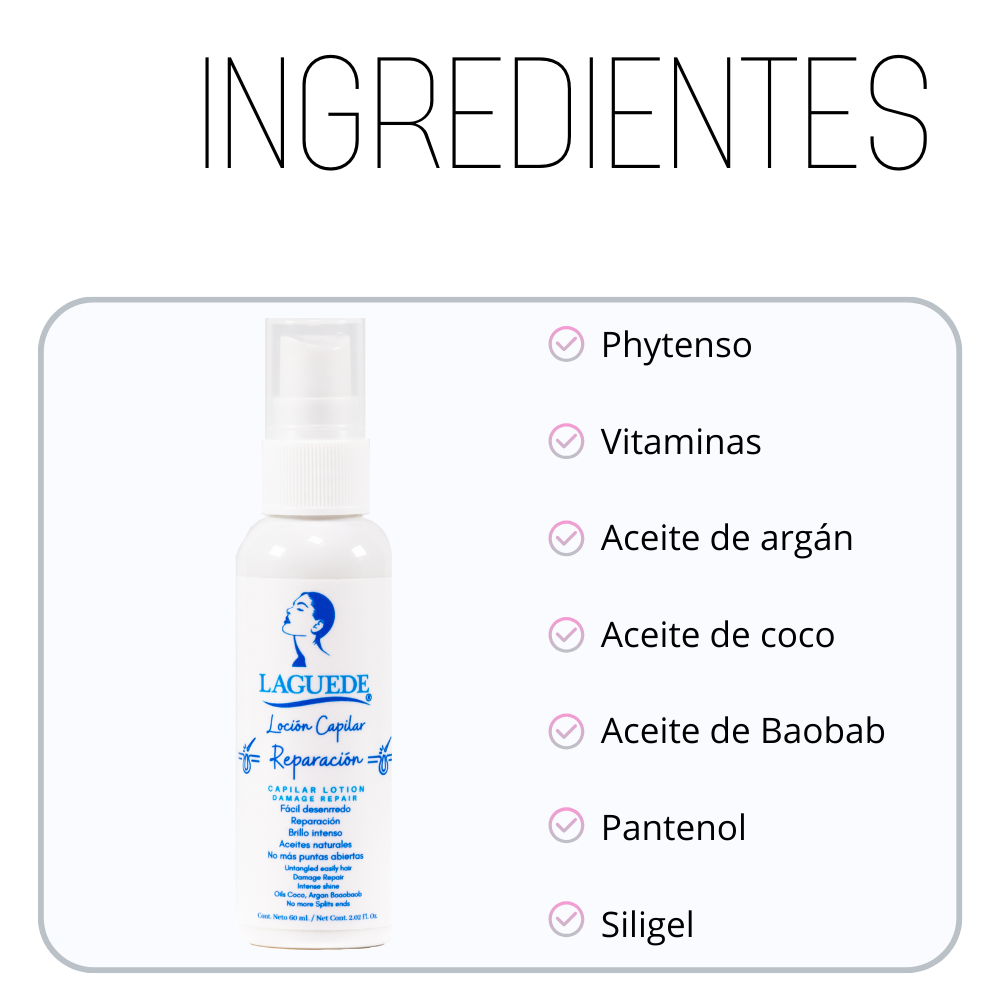 Loción Capilar Natural Reparación Laguede .