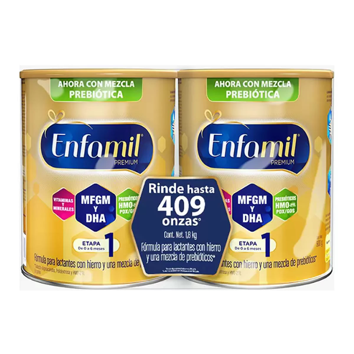 Fórmula Infantil Etapa 1, 2 latas de 900 g c/u