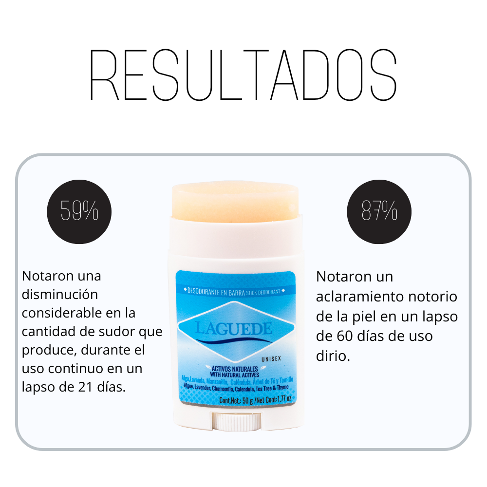 Desodorante Aclarante Natural en Barra 3 Unidades Laguede para toda la Familia