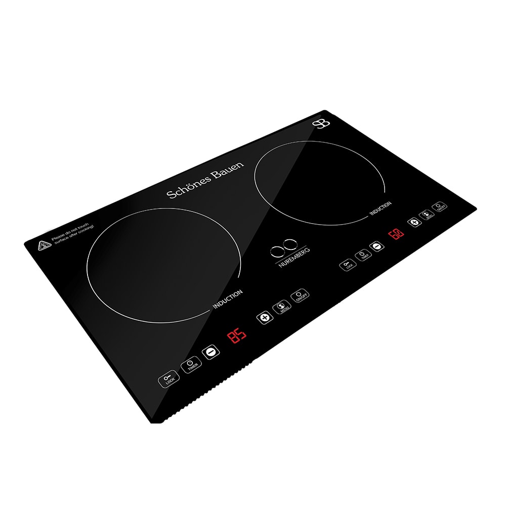 Parrilla de Induccion Schönes Bauen NUREMBERG 2 Zonas Empotrable 120 V 27"