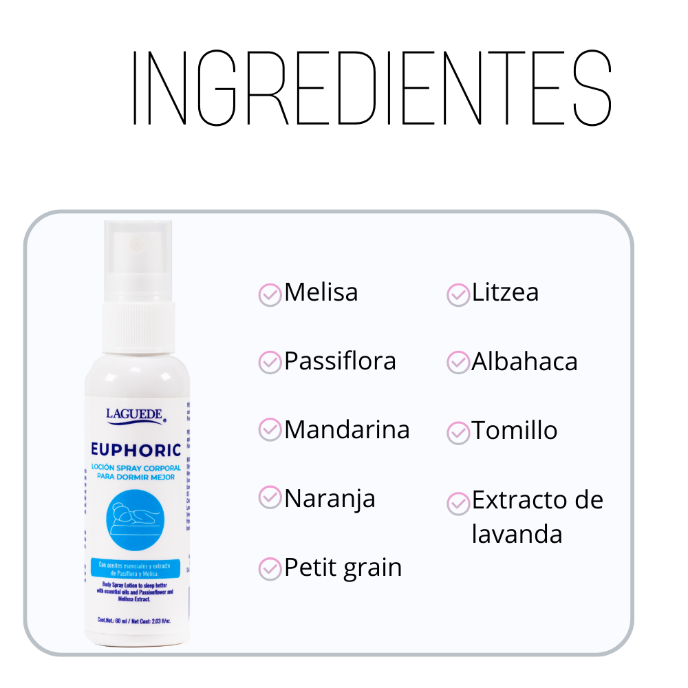 Aromaterapia Natural en Spray para Dormir Mejor Laguede