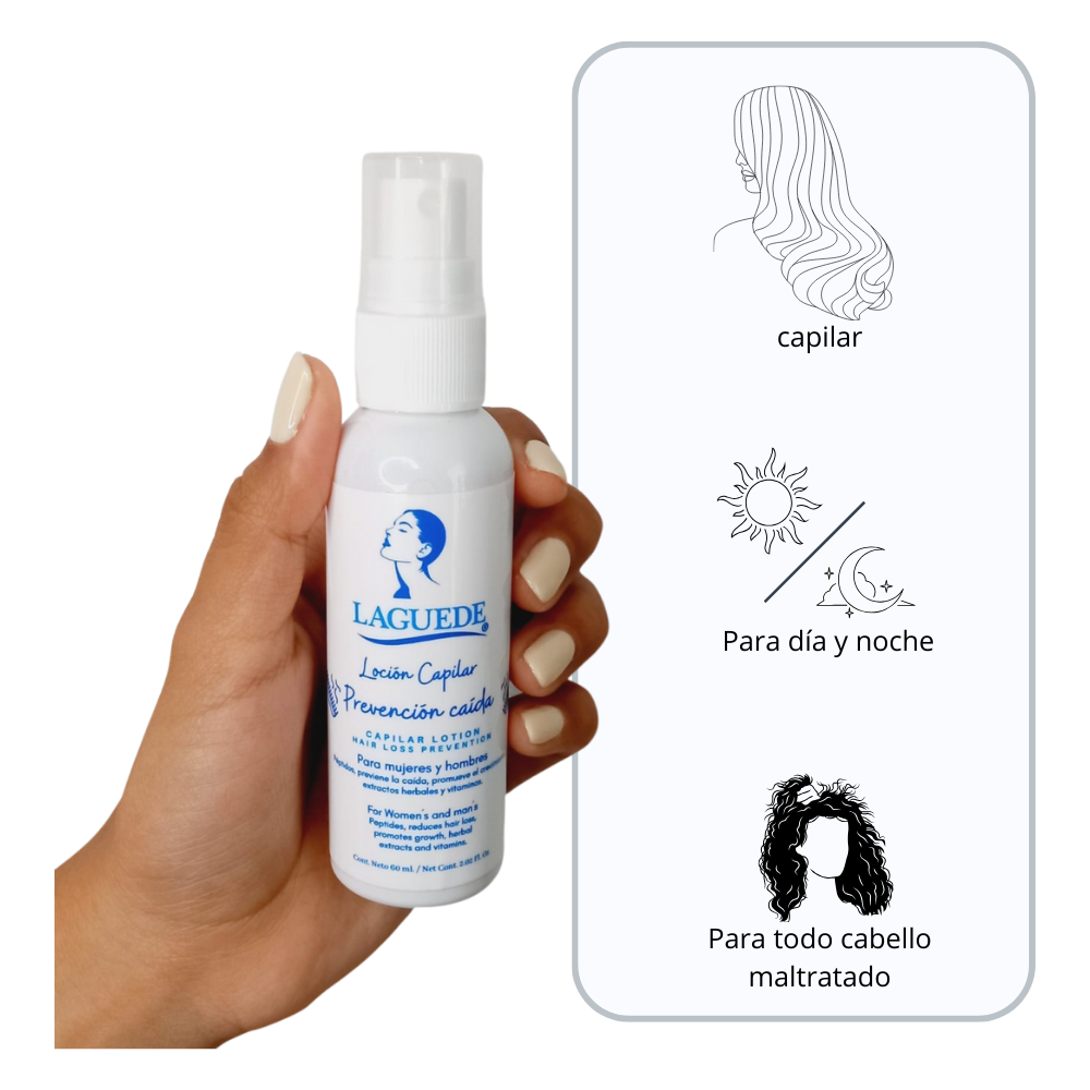 Loción Capilar Natural en Spray Anti-caída Laguede.
