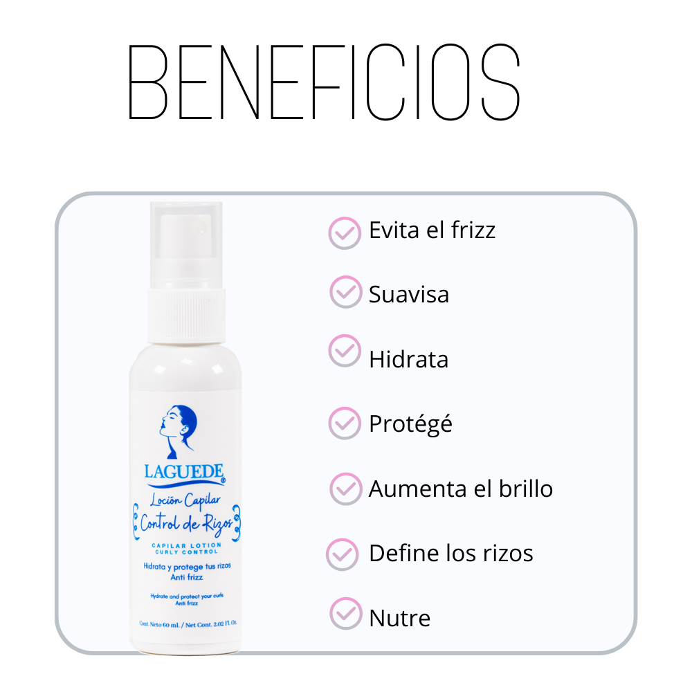 Loción Natural Capilar en Spray Control Rizos Laguede