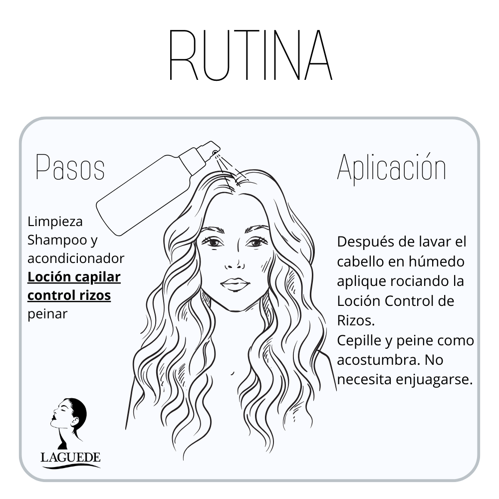 Loción Natural Capilar en Spray Control Rizos Laguede
