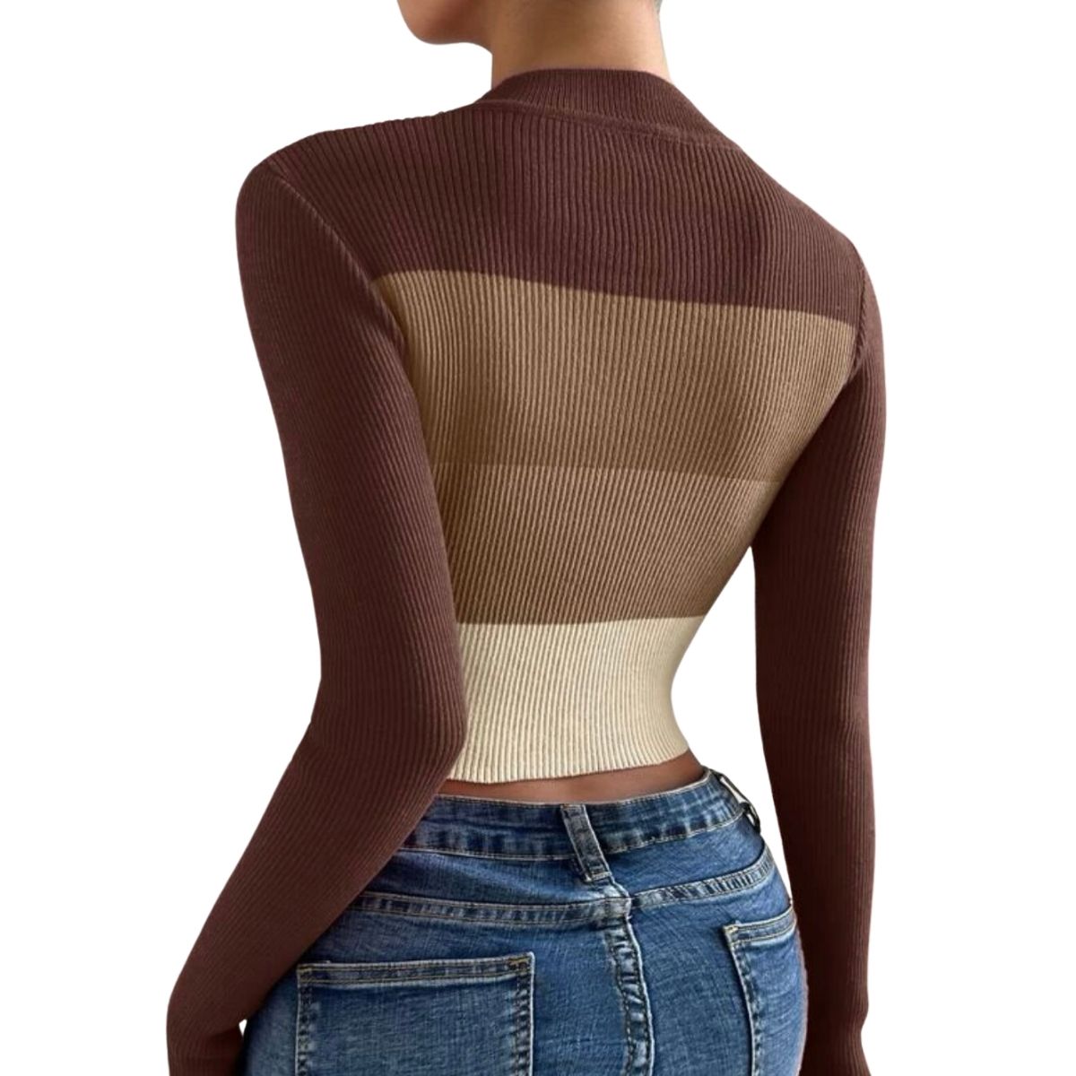 Sueter tipo Jersey Degradado de Manga Larga