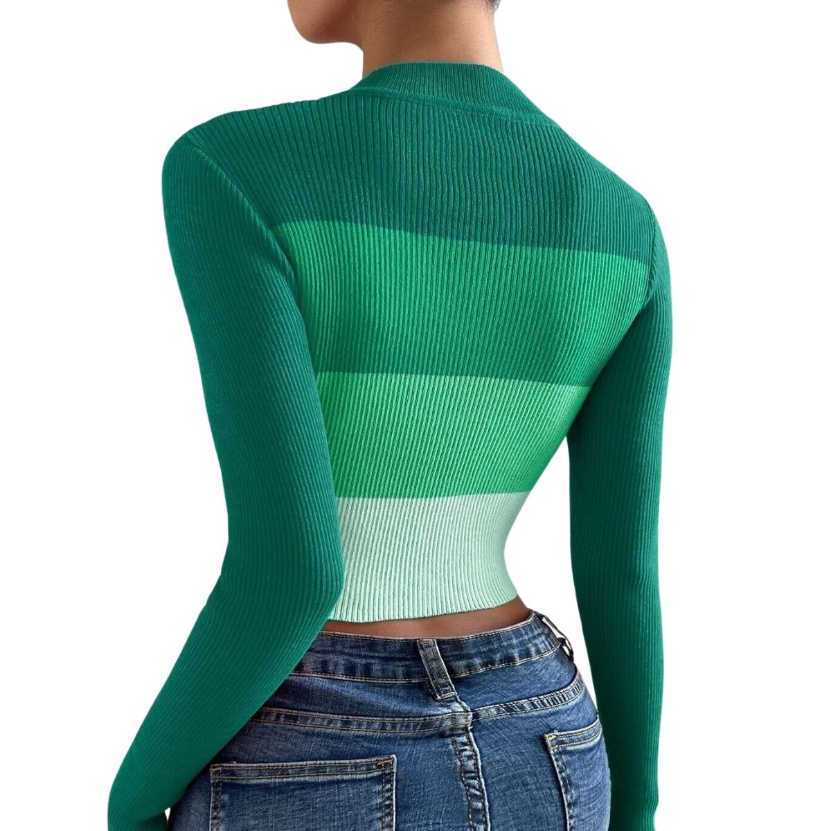 Sueter tipo Jersey Degradado de Manga Larga