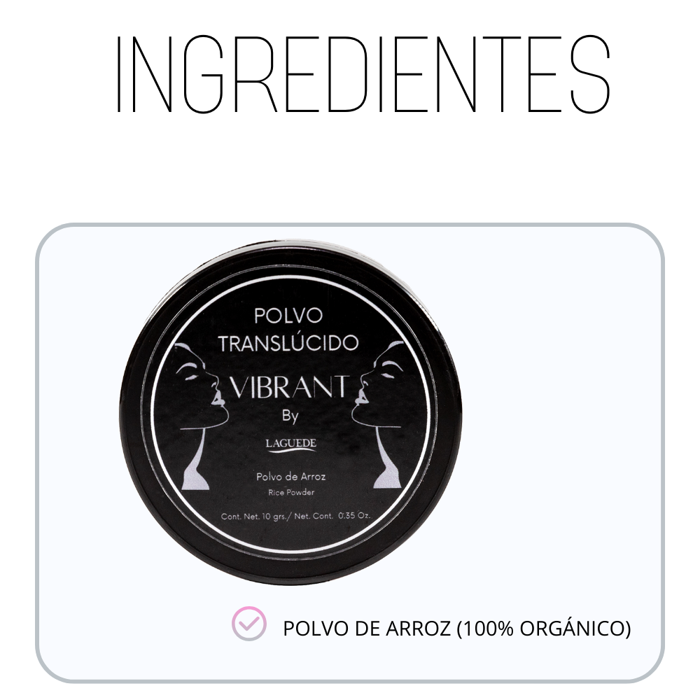 PolvoTraslúcido de Arroz Vibrant de Laguede.