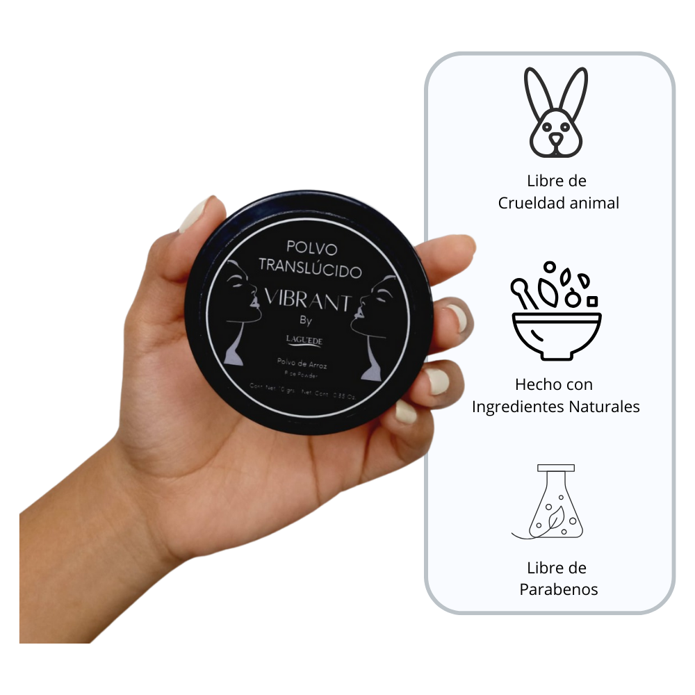 PolvoTraslúcido de Arroz Vibrant de Laguede.