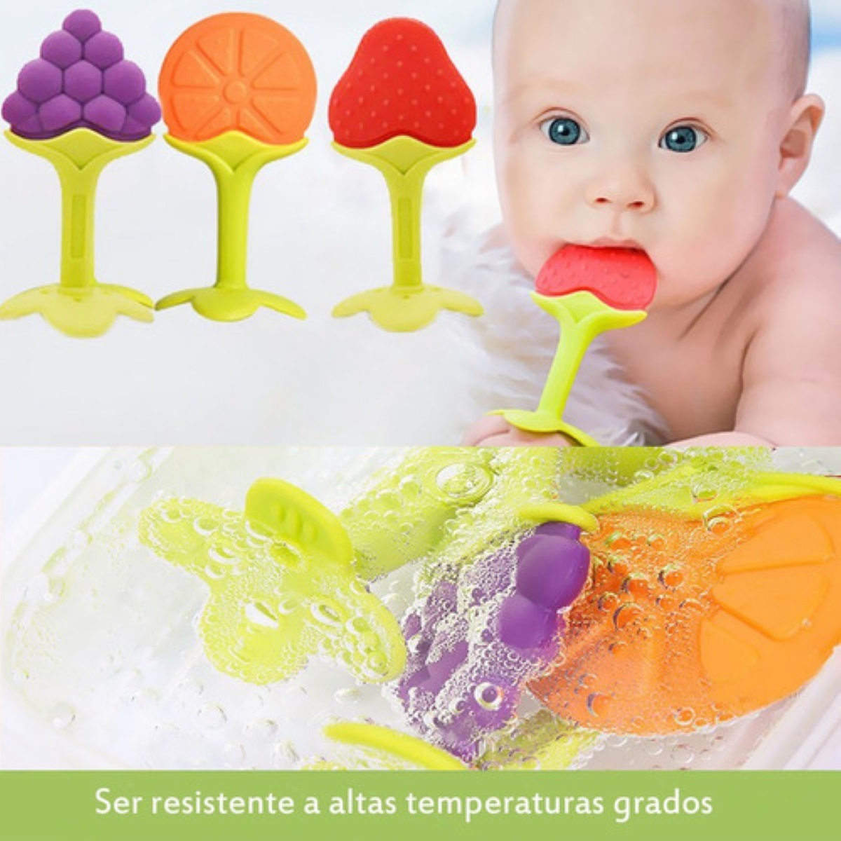 Mordederas Bebe Y Juguete Mordederas Silicona 7 Piezas Multicolor