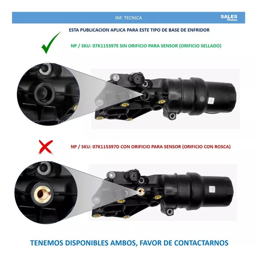 Base Enfriador Aceite Bora 2.5L 2007 A 2010