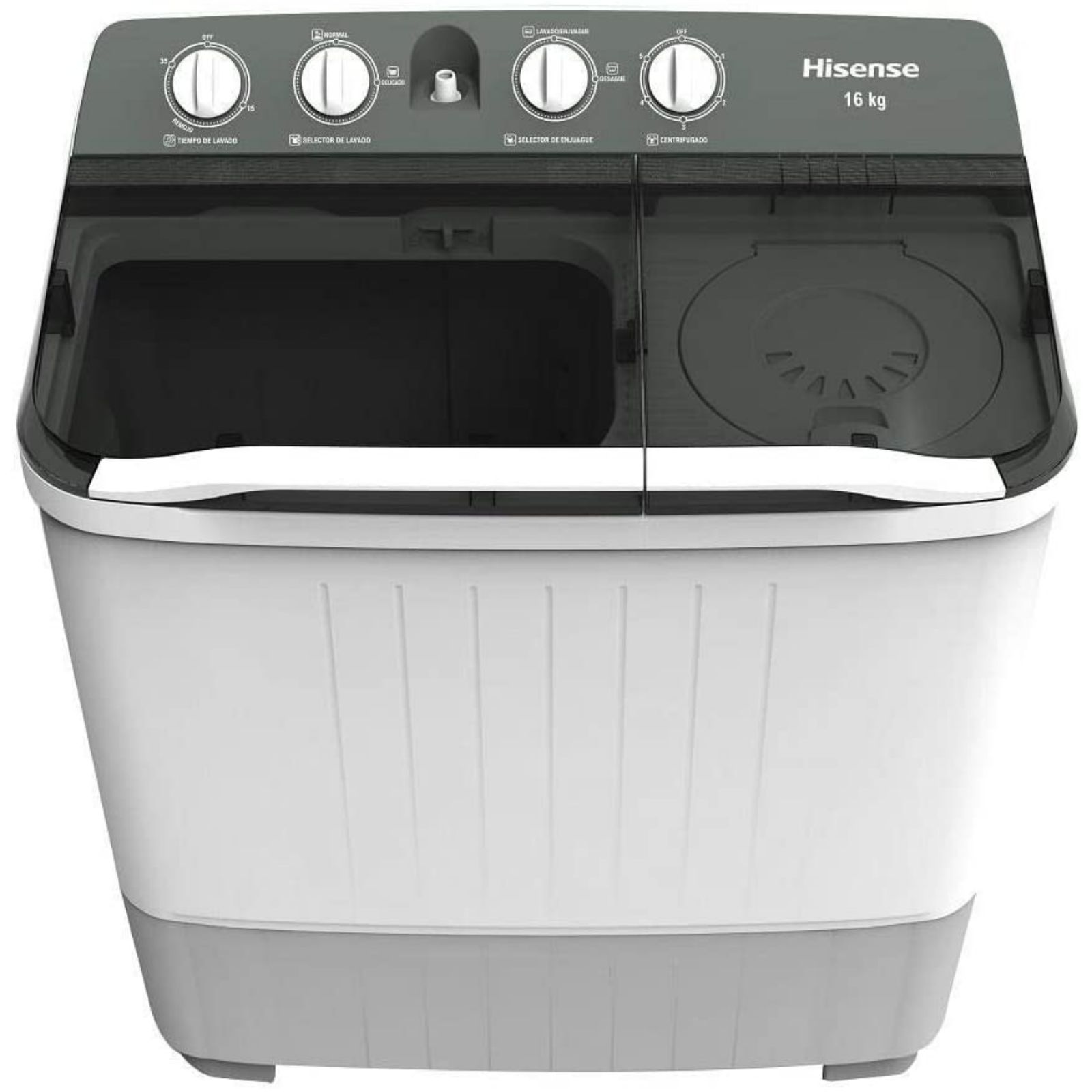 Lavadora Semiautomática Hisense Wsa1603p Doble Tina 16kg