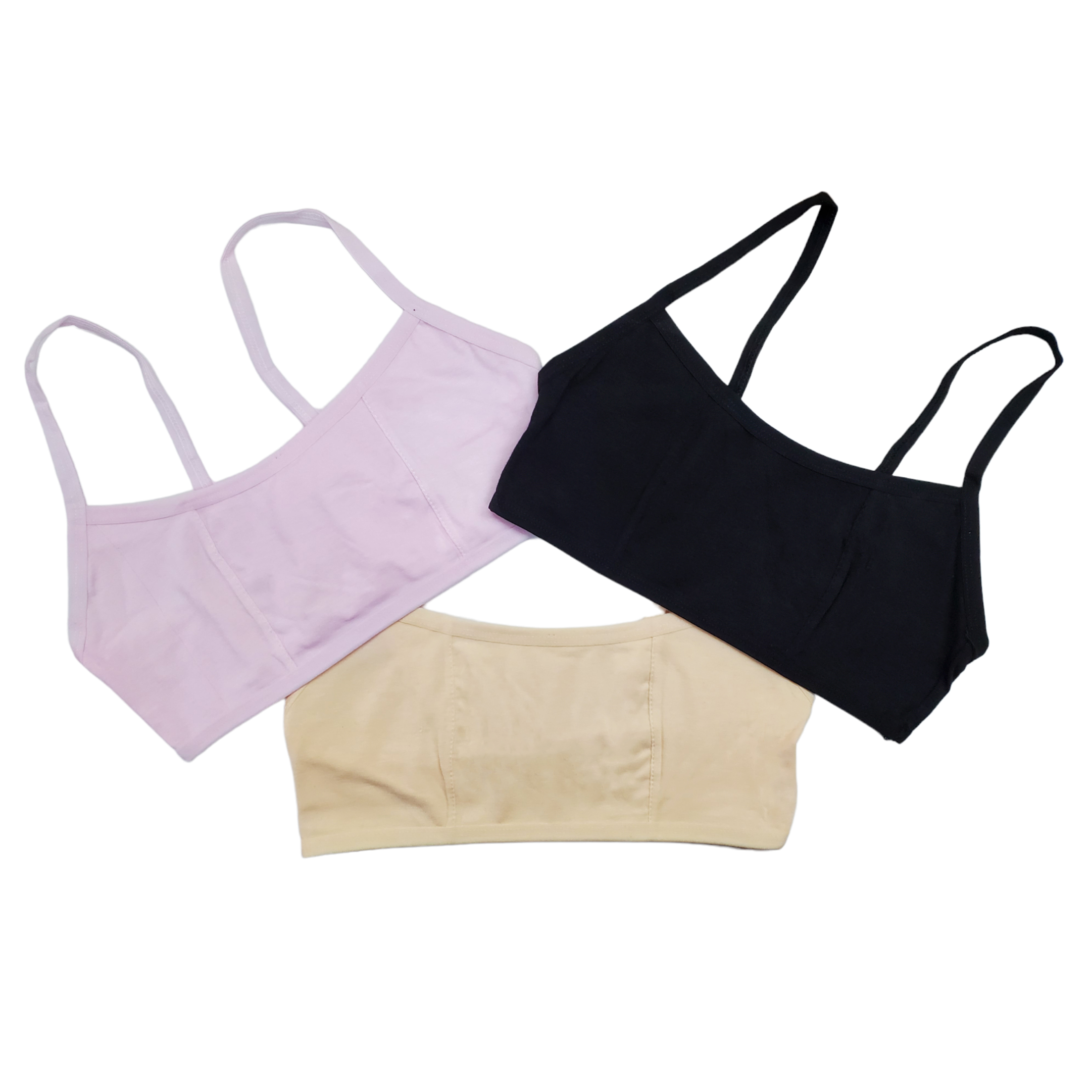 Top Corpiño De Algodón Tirante Delgado Adolescentes 6pz